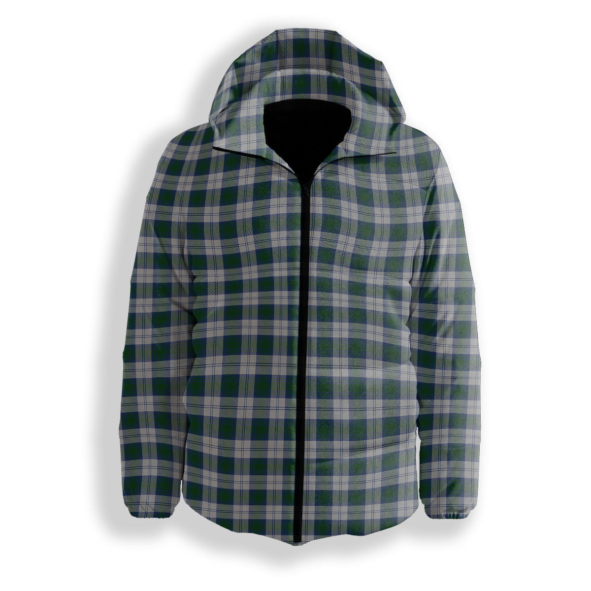 ScotsTee Shop Scottish Lindsay Dress Premium Tartan Down Jacket Winter White Duck Down Plaid