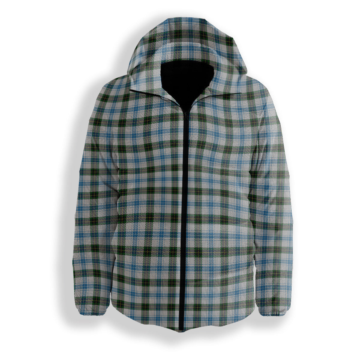 ScotsTee Shop Scottish Henderson Dress 1 Premium Tartan Down Jacket Winter White Duck Down Plaid