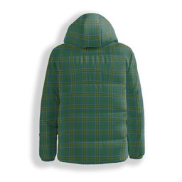 ScotsTee Shop Scottish Hunter of Hunterston Ancient Premium Tartan Down Jacket Winter White Duck Down Plaid