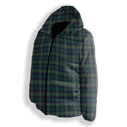 ScotsTee Shop Scottish Hunter of Hunterston Modern Premium Tartan Down Jacket Winter White Duck Down Plaid