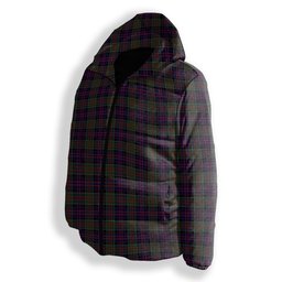 ScotsTee Shop Scottish MacDonald of Clanranald Premium Tartan Down Jacket Winter White Duck Down Plaid
