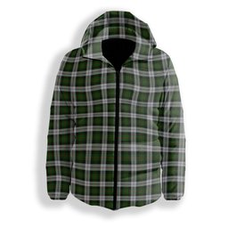 ScotsTee Shop Scottish Gunn Mrs Jane of Kirkhill House Wick Premium Tartan Down Jacket Winter White Duck Down Plaid