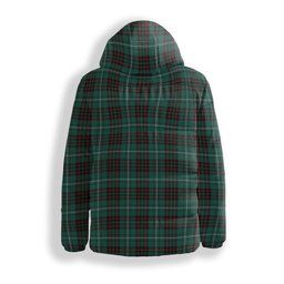 ScotsTee Shop Scottish MacAuley of Lewis Modern Premium Tartan Down Jacket Winter White Duck Down Plaid