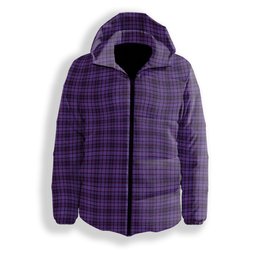 ScotsTee Shop Scottish Learmonth Family Herts Premium Tartan Down Jacket Winter White Duck Down Plaid