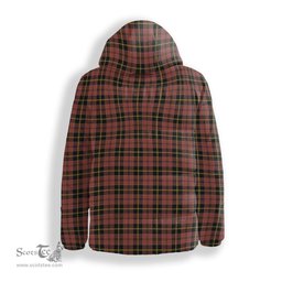 ScotsTee Shop Scottish McAlister of Skye Ancient Premium Tartan Down Jacket Winter White Duck Down Plaid