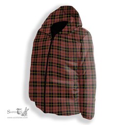 ScotsTee Shop Scottish McAlister of Skye Ancient Premium Tartan Down Jacket Winter White Duck Down Plaid