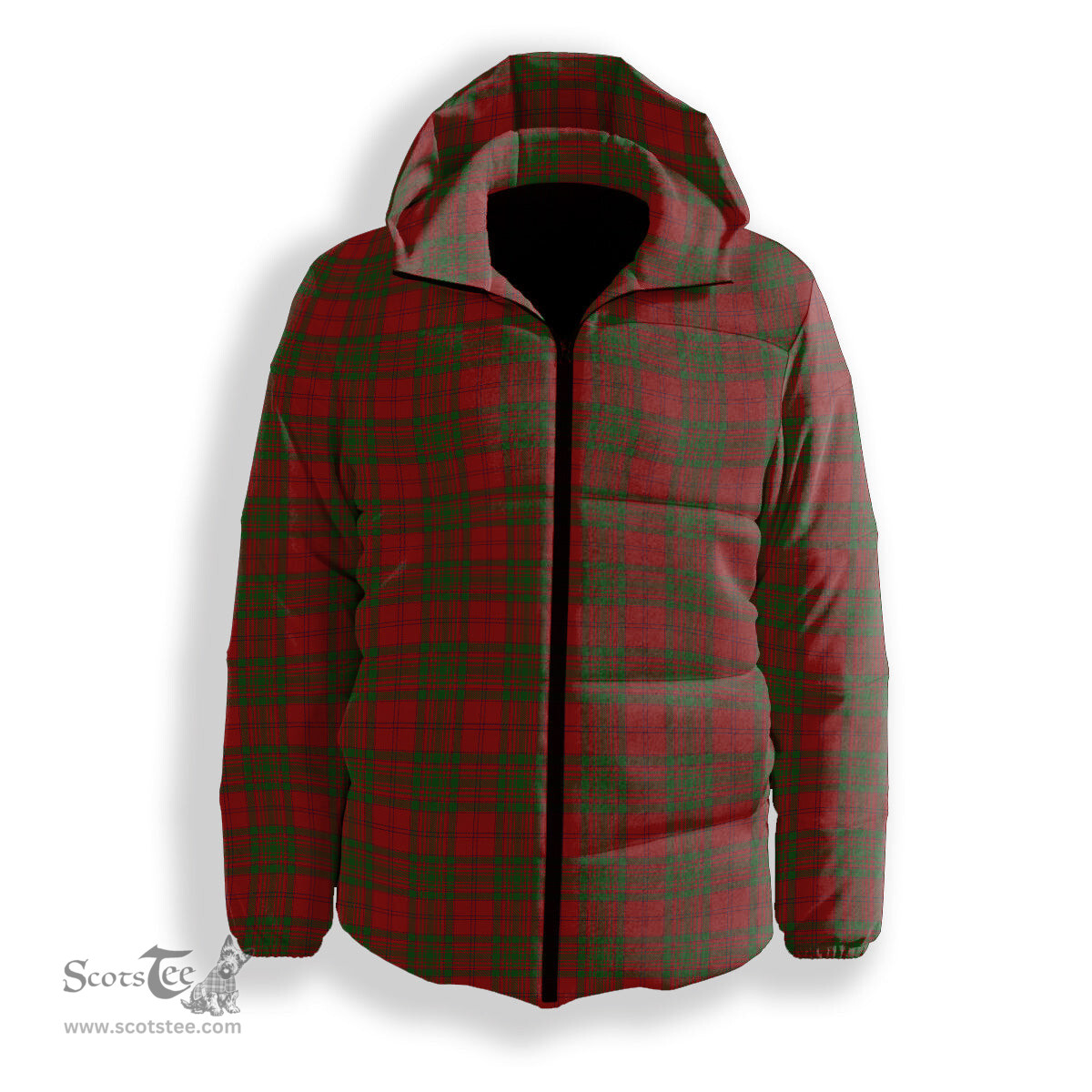 ScotsTee Shop Scottish MacAlister of Glenbarr Premium Tartan Down Jacket Winter White Duck Down Plaid