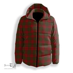 ScotsTee Shop Scottish MacAlister of Glenbarr Premium Tartan Down Jacket Winter White Duck Down Plaid