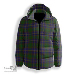 ScotsTee Shop Scottish Strang of Balkaskie Premium Tartan Down Jacket Winter White Duck Down Plaid