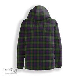 ScotsTee Shop Scottish MacDonell of Glengarry 3 Premium Tartan Down Jacket Winter White Duck Down Plaid
