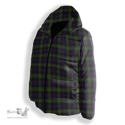 ScotsTee Shop Scottish MacDonell of Glengarry 3 Premium Tartan Down Jacket Winter White Duck Down Plaid