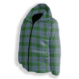 ScotsTee Shop Scottish Irvine of Bonshaw Ancient Premium Tartan Down Jacket Winter White Duck Down Plaid