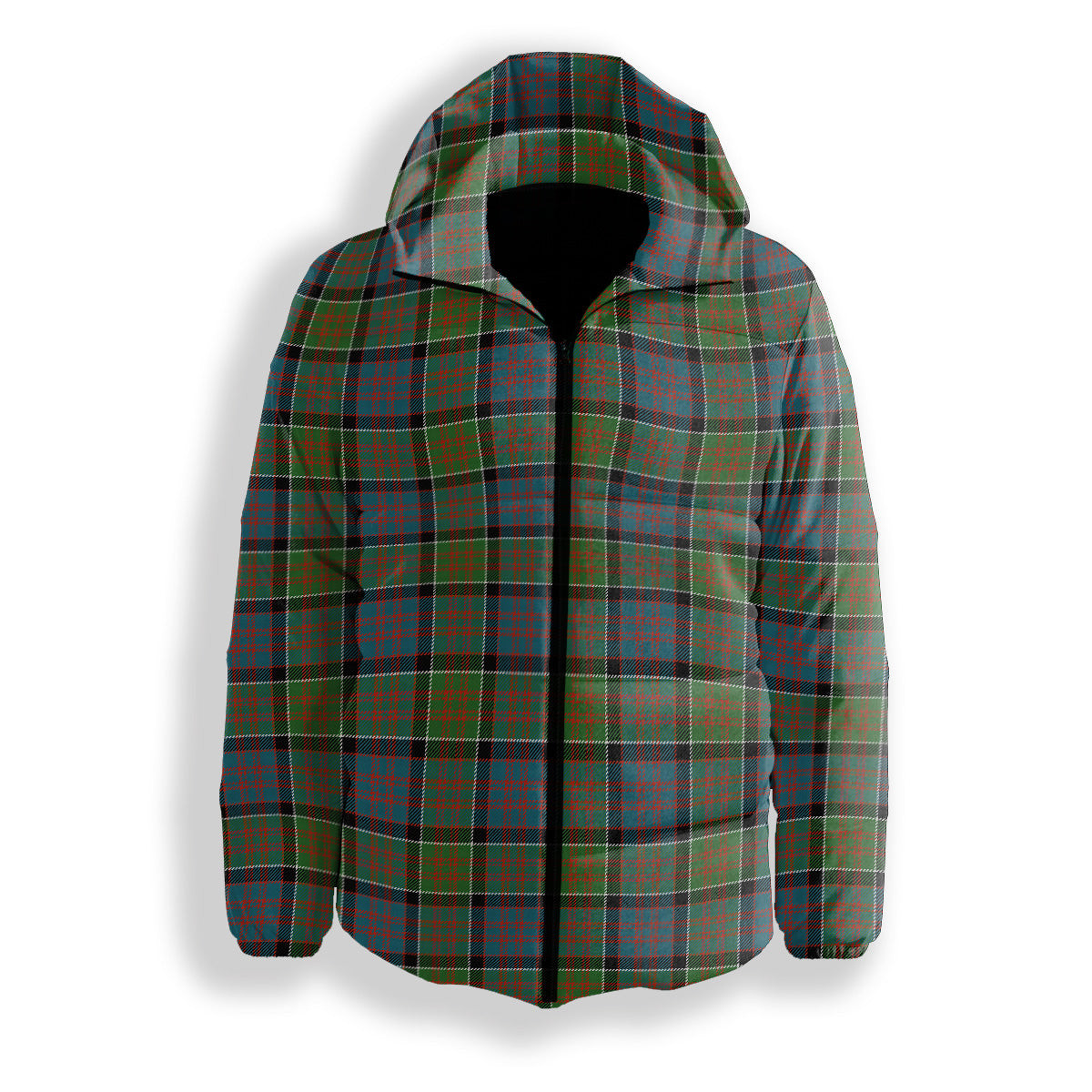 ScotsTee Shop Scottish MacDonald of Clan Ranald Ancient Premium Tartan Down Jacket Winter White Duck Down Plaid