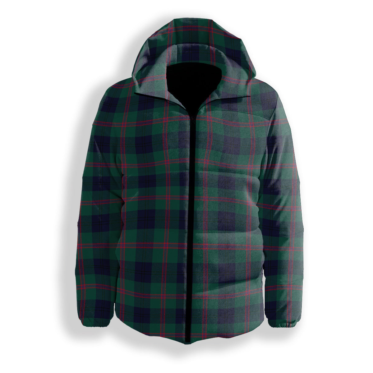 ScotsTee Shop Scottish Laurie (Lawrie) Modern Clan Premium Tartan Down Jacket Winter White Duck Down Plaid