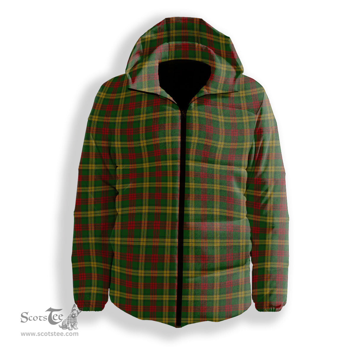 ScotsTee Shop Scottish MacMillan Society of Glasgow Premium Tartan Down Jacket Winter White Duck Down Plaid