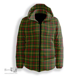 ScotsTee Shop Scottish MacMillan Society of Glasgow Premium Tartan Down Jacket Winter White Duck Down Plaid