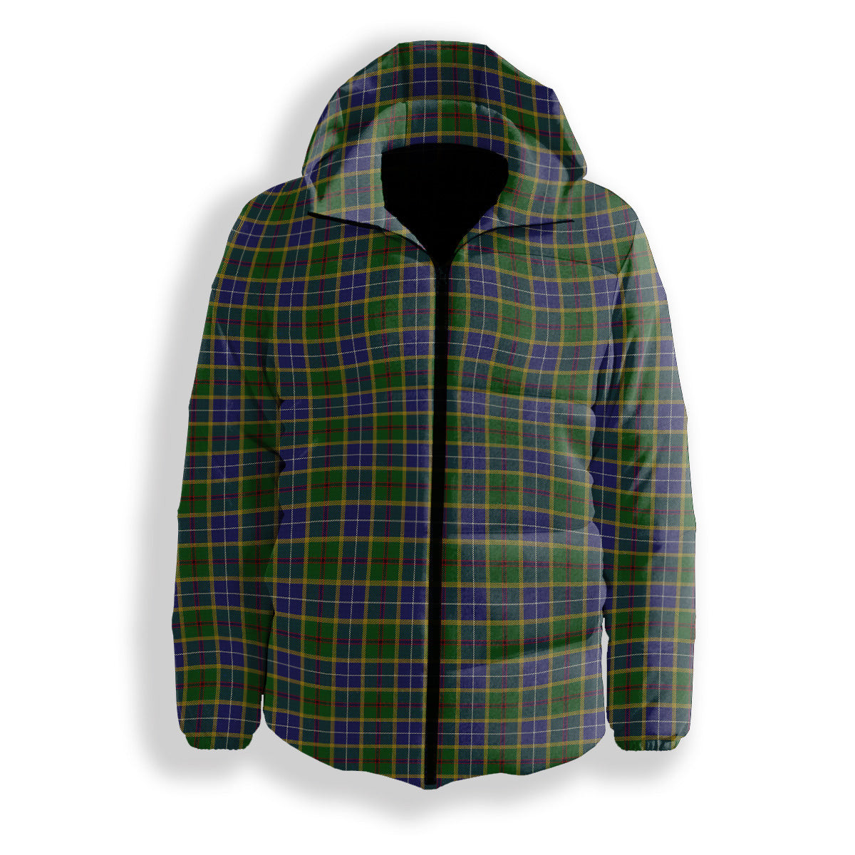 ScotsTee Shop Scottish Turnbull of Thornton Premium Tartan Down Jacket Winter White Duck Down Plaid