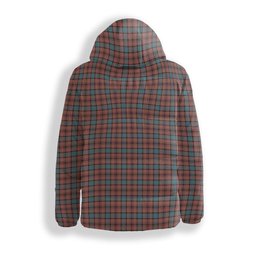 ScotsTee Shop Scottish Hannay Dress Premium Tartan Down Jacket Winter White Duck Down Plaid