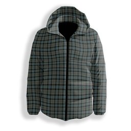 ScotsTee Shop Scottish Ogilvie of Inverarity – VS 1 Premium Tartan Down Jacket Winter White Duck Down Plaid