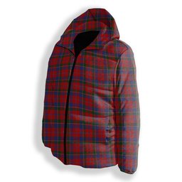 ScotsTee Shop Scottish McDonald of Glenaladale Premium Tartan Down Jacket Winter White Duck Down Plaid