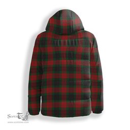 ScotsTee Shop Scottish Skene of Cromar Black Premium Tartan Down Jacket Winter White Duck Down Plaid