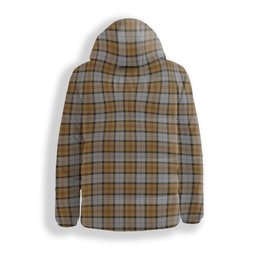 ScotsTee Shop Scottish MacKellar Dress Reproduction colours Premium Tartan Down Jacket Winter White Duck Down Plaid
