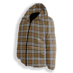 ScotsTee Shop Scottish MacKellar Dress Reproduction colours Premium Tartan Down Jacket Winter White Duck Down Plaid