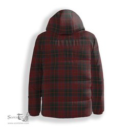 ScotsTee Shop Scottish MacDonald of Glencoe Premium Tartan Down Jacket Winter White Duck Down Plaid