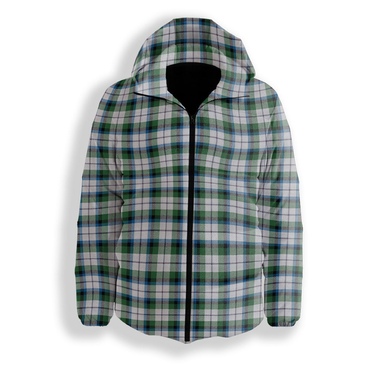 ScotsTee Shop Scottish McNaughton Dress Ancient Premium Tartan Down Jacket Winter White Duck Down Plaid