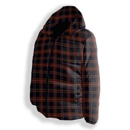 ScotsTee Shop Scottish York Region Pipe Band Premium Tartan Down Jacket Winter White Duck Down Plaid