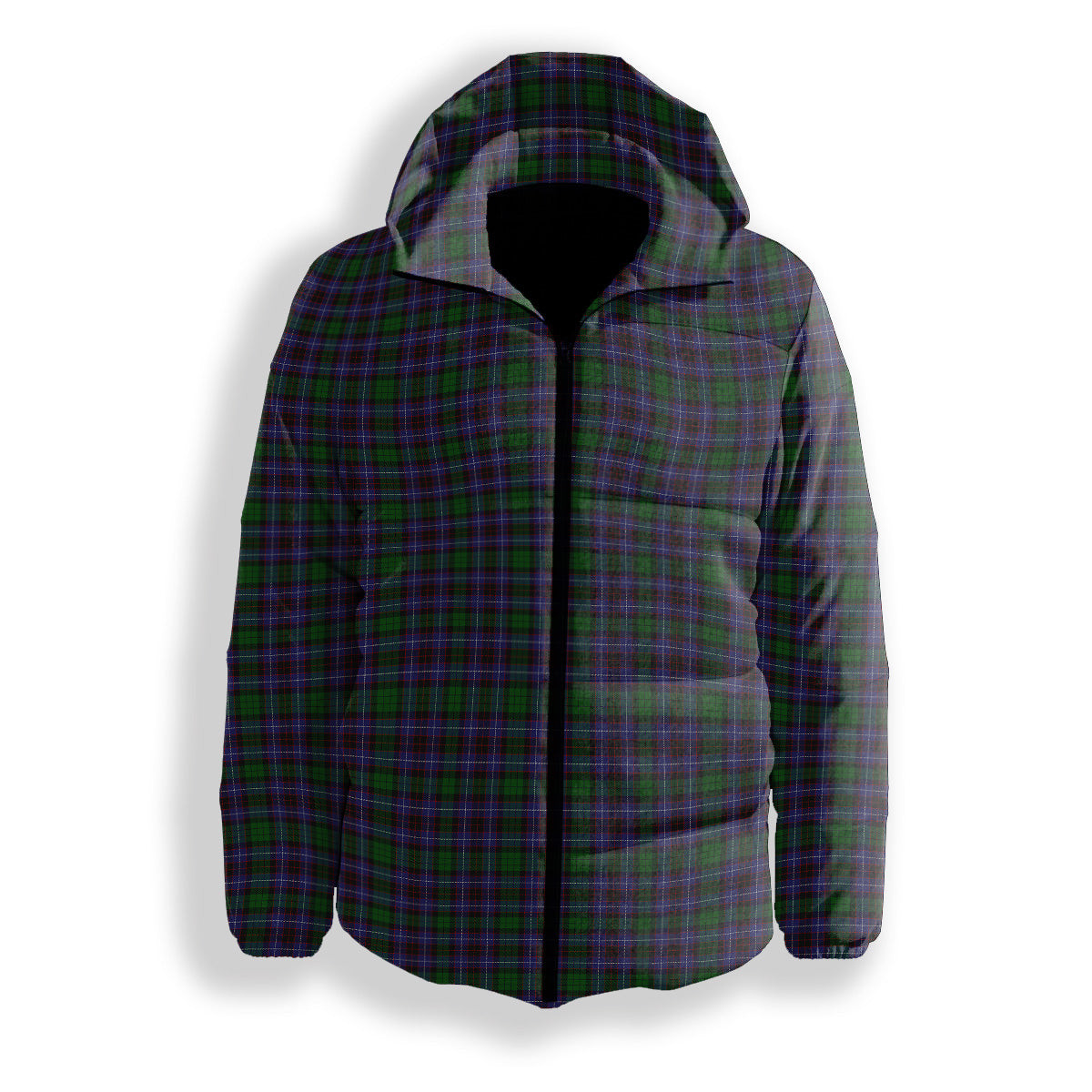 ScotsTee Shop Scottish Hunter of Peebleshire Premium Tartan Down Jacket Winter White Duck Down Plaid