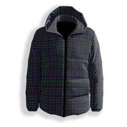 ScotsTee Shop Scottish Hunter of Peebleshire Premium Tartan Down Jacket Winter White Duck Down Plaid