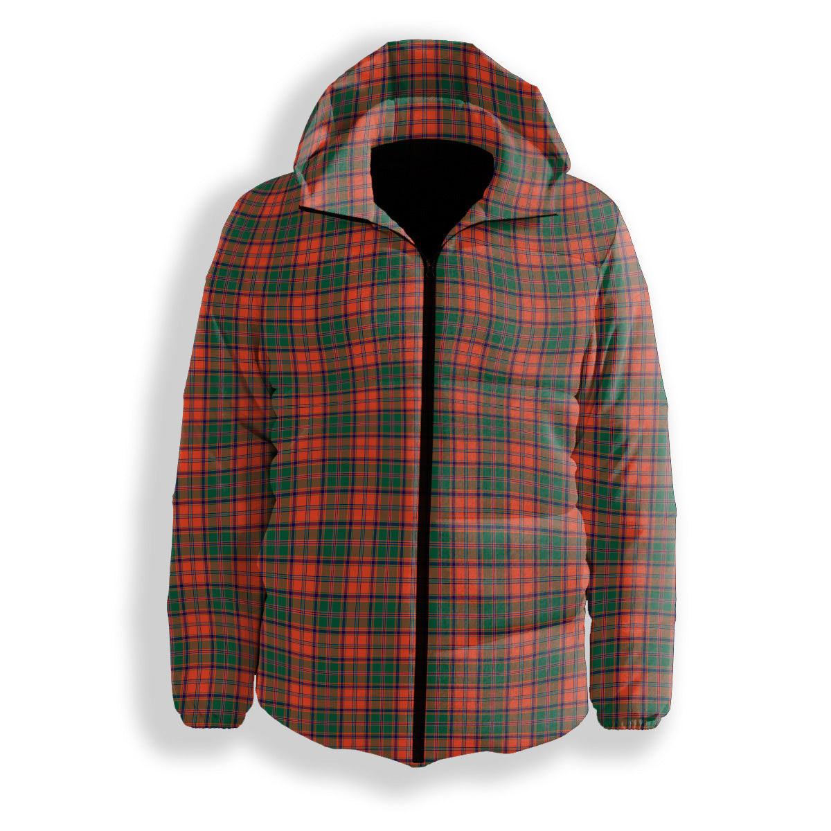 ScotsTee Shop Scottish Stewart of Appin Ancient Premium Tartan Down Jacket Winter White Duck Down Plaid