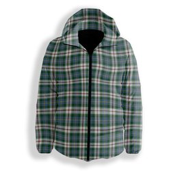 ScotsTee Shop Scottish McLeod Of Californian Ancient Premium Tartan Down Jacket Winter White Duck Down Plaid