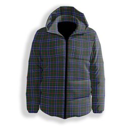 ScotsTee Shop Scottish Ogilvie (Ogilvy) Hunting Modern Premium Tartan Down Jacket Winter White Duck Down Plaid