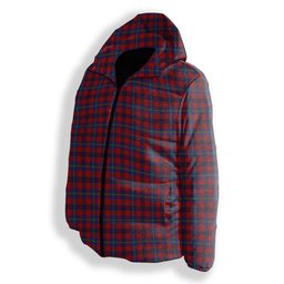 ScotsTee Shop Scottish Nicolson of Tiree & Coll Premium Tartan Down Jacket Winter White Duck Down Plaid