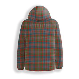 ScotsTee Shop Scottish MacDonald of Boisdale Ancient Premium Tartan Down Jacket Winter White Duck Down Plaid