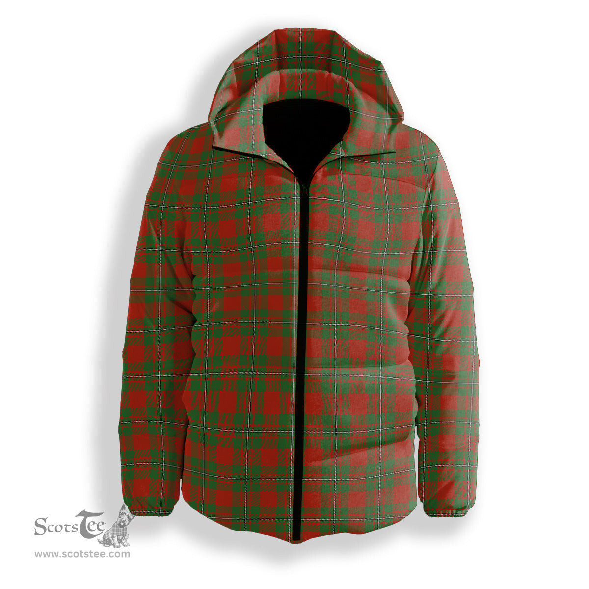 ScotsTee Shop Scottish Gregor of Cardney Ancient Premium Tartan Down Jacket Winter White Duck Down Plaid