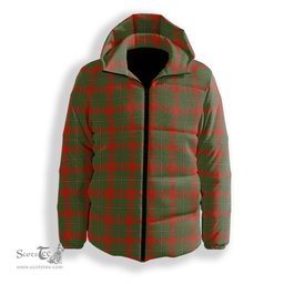 ScotsTee Shop Scottish Gregor of Cardney Ancient Premium Tartan Down Jacket Winter White Duck Down Plaid