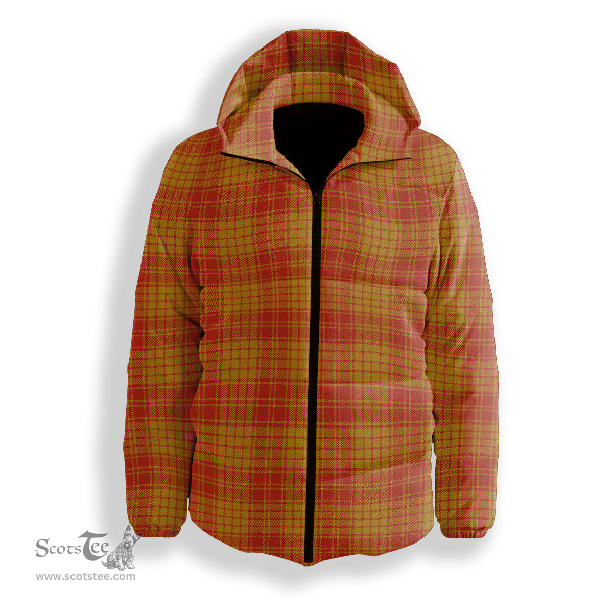 ScotsTee Shop Scottish McMillan Dress Ancient Premium Tartan Down Jacket Winter White Duck Down Plaid