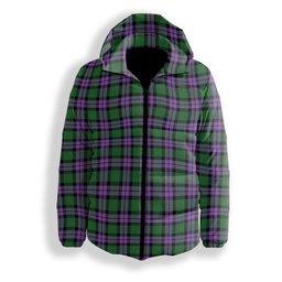 ScotsTee Shop Scottish MacArthur of Milton Ancient Premium Tartan Down Jacket Winter White Duck Down Plaid