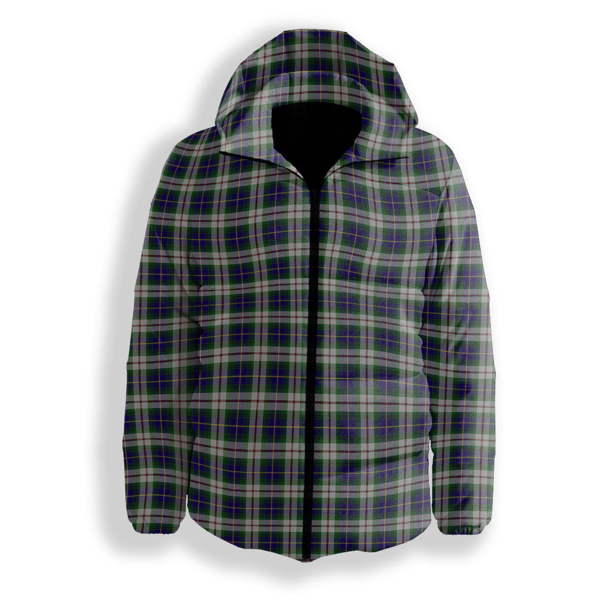ScotsTee Shop Scottish McLeod Of Californian Premium Tartan Down Jacket Winter White Duck Down Plaid