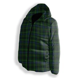 ScotsTee Shop Scottish Stewart Hunting Modern Premium Tartan Down Jacket Winter White Duck Down Plaid
