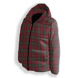 ScotsTee Shop Scottish McDonald of Glencoe Modern Premium Tartan Down Jacket Winter White Duck Down Plaid