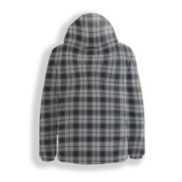 ScotsTee Shop Scottish MacTavish of Dunardry Dress Premium Tartan Down Jacket Winter White Duck Down Plaid