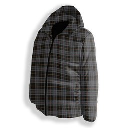 ScotsTee Shop Scottish Turnbull, Dress Bruce Premium Tartan Down Jacket Winter White Duck Down Plaid