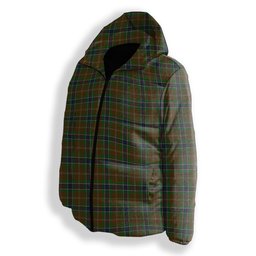 ScotsTee Shop Scottish MacLean of Kingairloch Premium Tartan Down Jacket Winter White Duck Down Plaid