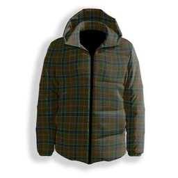 ScotsTee Shop Scottish MacLean of Kingairloch Premium Tartan Down Jacket Winter White Duck Down Plaid