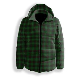 ScotsTee Shop Scottish McAulay of Lewis Premium Tartan Down Jacket Winter White Duck Down Plaid