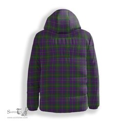 ScotsTee Shop Scottish Hay of Megginch Premium Tartan Down Jacket Winter White Duck Down Plaid